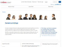 Tablet Screenshot of jobs.unisys.com